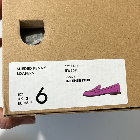 J Crew Outlet Pink Suede Loafers NWT, Size 6 - Picture 4 of 5
